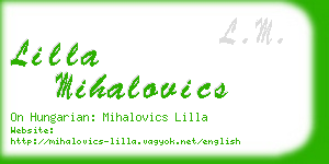 lilla mihalovics business card